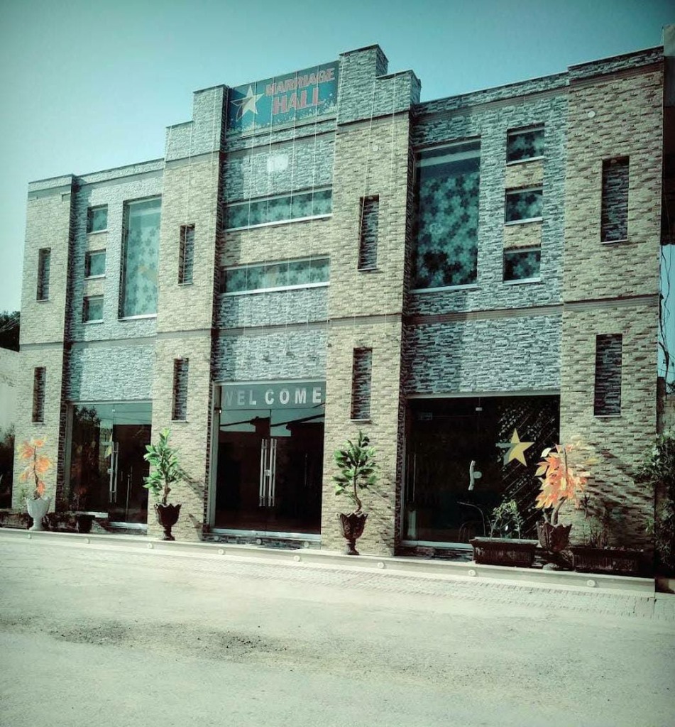 Interior of 7 Star Marriage Hall decorated for a wedding